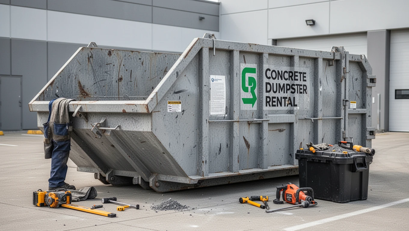 Concrete Dumpster Rental